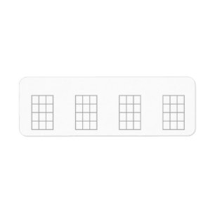 Ukulele Stickers Empty Chord Chart 4 Frets Grey