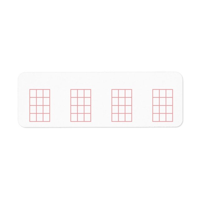 Ukulele Stickers Empty Chord Chart 4 Frets Rose (Front)