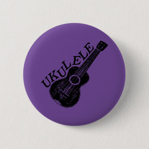Ukulele Text And Image 6 Cm Round Badge
