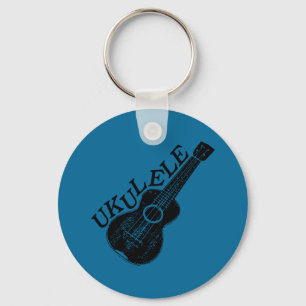 Ukulele Text And Image Key Ring