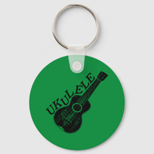 Ukulele Text And Image Key Ring