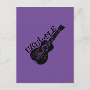 Ukulele Text And Image Postcard