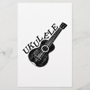 Ukulele Text And Image Stationery