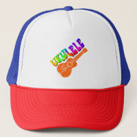 Ukulele Tie Dye Groovy Text Art