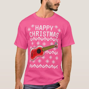 Ukulele Ugly Christmas Ukulelist Musician Xmas 202 T-Shirt