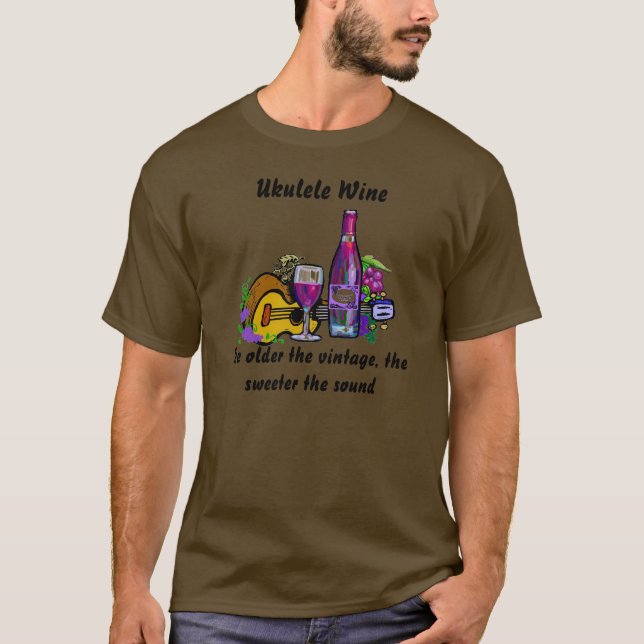 Ukulele Wine T-Shirt (Front)