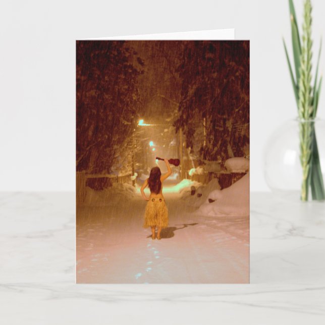 Ukulele winter wonderland card (Front)