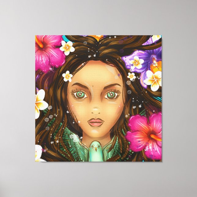 Ukuli'i ka Pua 40x40 Stretched Canvas Print (Front)