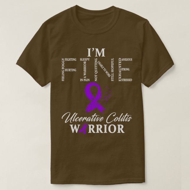Ulcerative Colitis Warrior Im Fine T-Shirt (Design Front)
