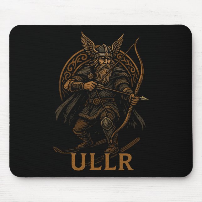 Ullr Norse God Of Archery And Skiing  Mouse Pad (Front)