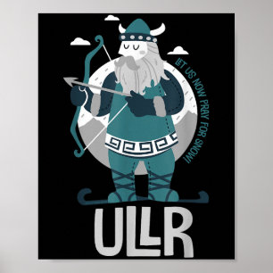 Ullr Norse God Of Snow Patron Saint Of Skiers And Poster