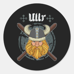 Ullr Shirt Ski Men Winter Sports Shirt Skiing Viki Classic Round Sticker