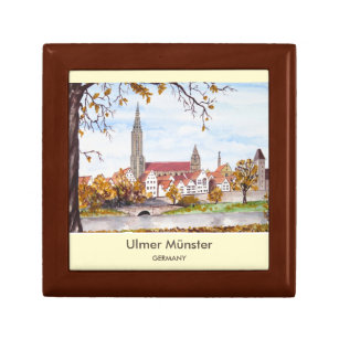 Ulm Minster Germany Painting by Farida Greenfield Gift Box