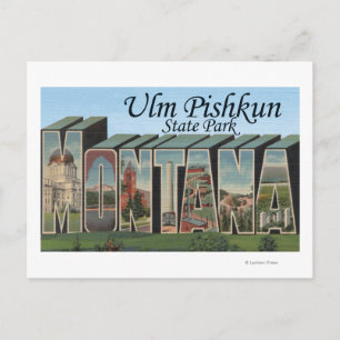 Ulm Pishkun State Park, Montana Postcard