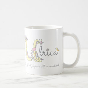 Ulrica name meaning decorative U monogram mug