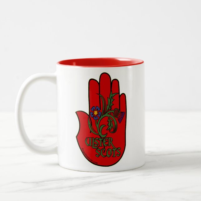 Ulster-Scots red hand mug (Left)