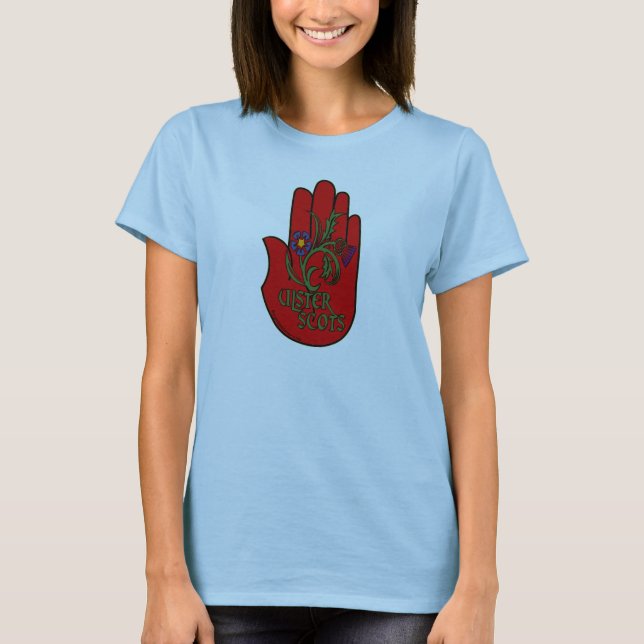 Ulster-Scots (Scots-Irish) red hand T-Shirt (Front)