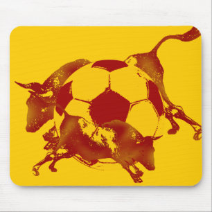 Ulta hot Spanish Running of the bulls soccer gifts Mouse Pad