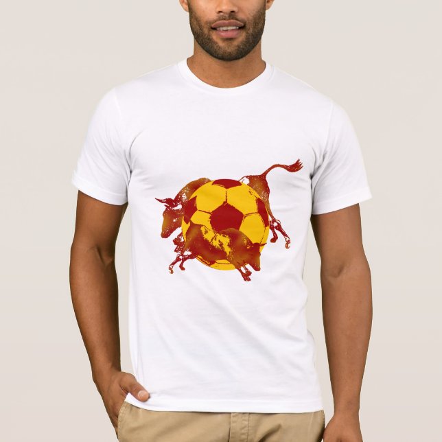 Ulta hot Spanish Running of the bulls soccer gifts T-Shirt (Front)