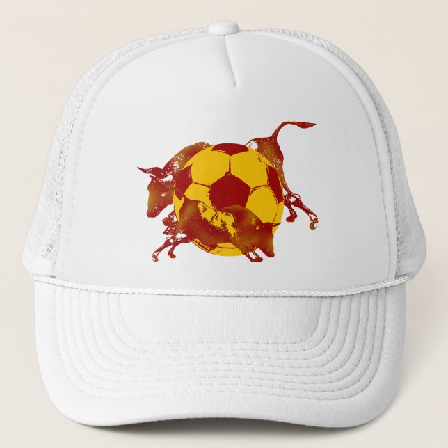Ulta hot Spanish Running of the bulls soccer spain Trucker Hat (Front)