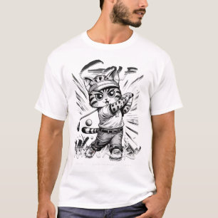 Ulti-Meowt Golf Pro - Whimsical Cat Golfer T-Shirt