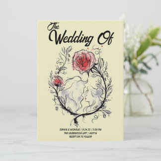 Ultil The Last Petal Falls Wedding Invitation