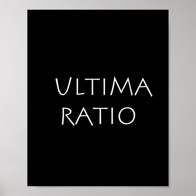 Ultima ratio poster (Front)