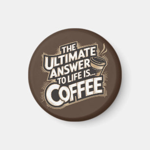 Ultimate Answer to Life is Coffee Spiral Notebook Magnet