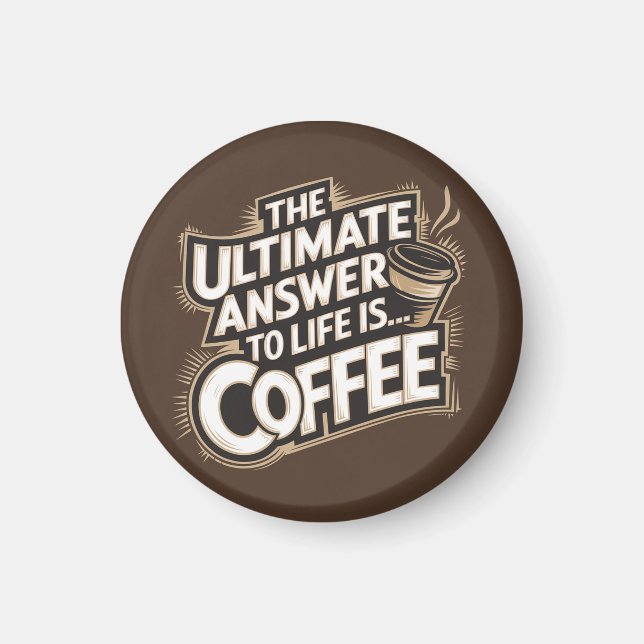 Ultimate Answer to Life is Coffee Spiral Notebook Magnet (Front)