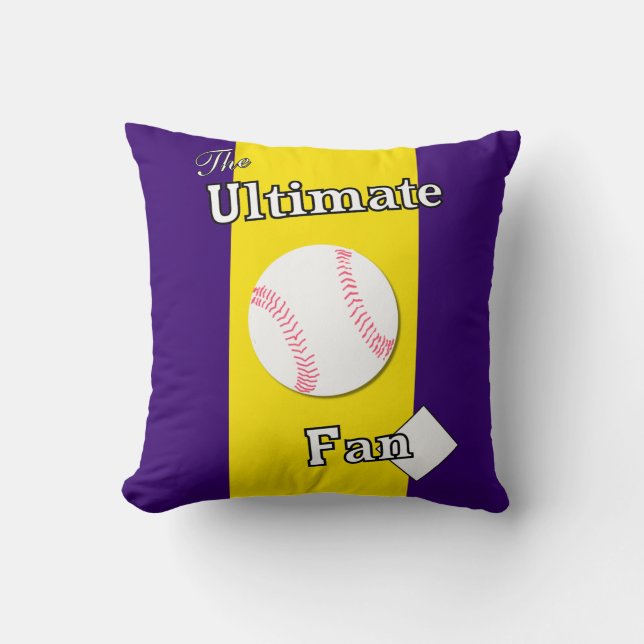Ultimate Baseball Fan Amethyst Gold Sea Thieves Cushion (Front)