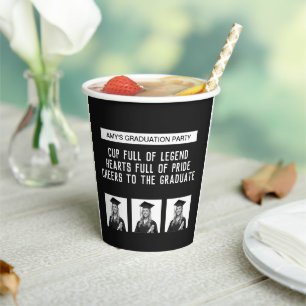 Ultimate Black and White Graduation Paper Cup