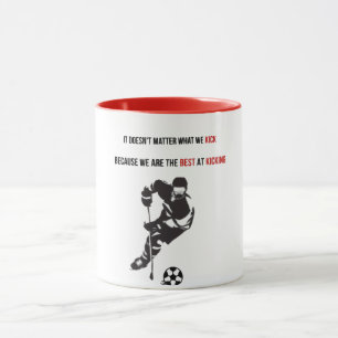 Ultimate Canadian Sports Hybrid: Soccer & Hockey Mug