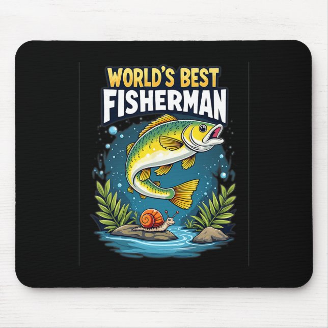 Ultimate Catch World's Best Fisherman Fishing Enth Mouse Pad (Front)