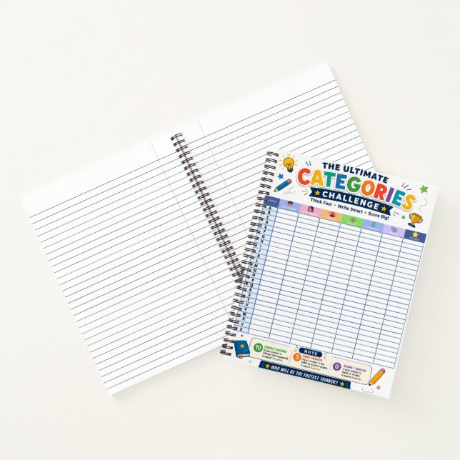 Ultimate Categories Challenge Printable Game Notebook (Inside)