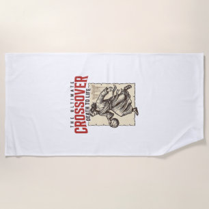 Ultimate Crossover Christian Basketball Vintage Beach Towel