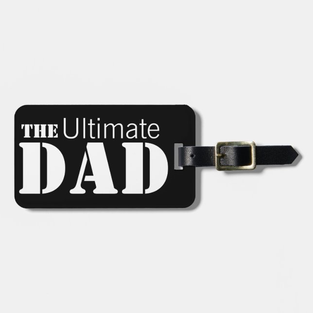 Ultimate Dad Personalised Luggage Tag (Front Horizontal)