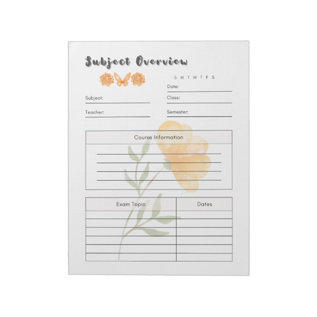 Ultimate Daily Study Planner Template Notepad (Rotated)