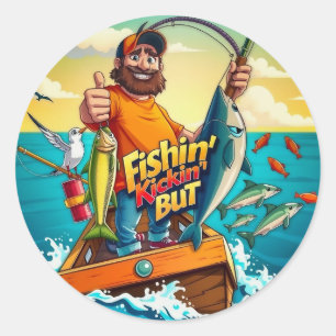 Ultimate Fishing Adventure: Reel in the Fun Classic Round Sticker