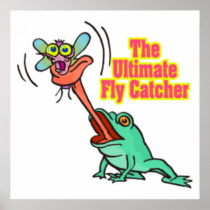 ultimate fly catcher funny frog poster