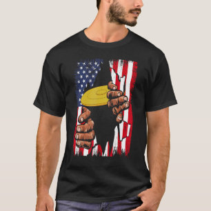 Ultimate Frisbee American Flag 4th Of July Merica  T-Shirt