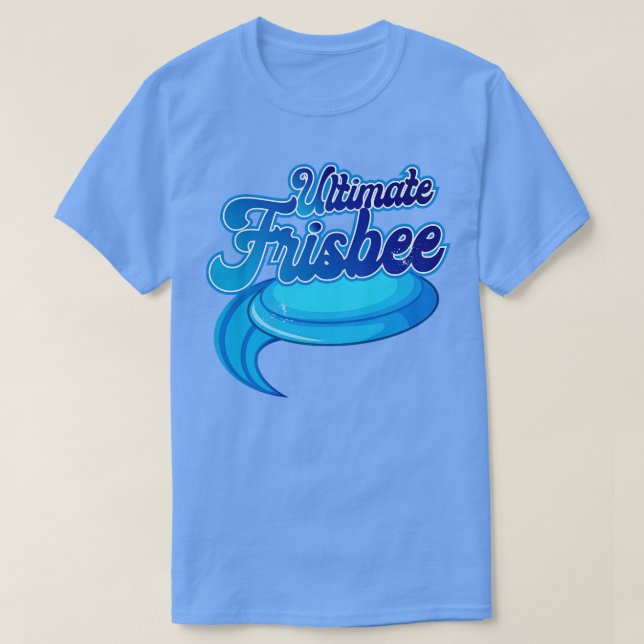 Ultimate Frisbee Blue Disc T-Shirt (Design Front)