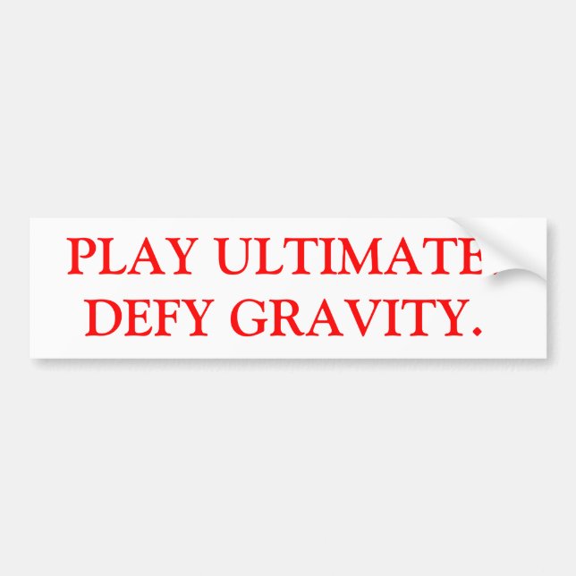 Ultimate Frisbee Bumper sticker (Front)
