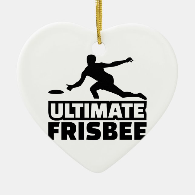 Ultimate Frisbee Ceramic Tree Decoration (Front)