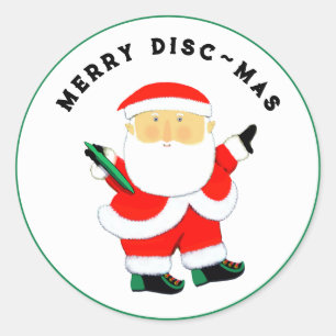 Ultimate Frisbee Christmas Classic Round Sticker