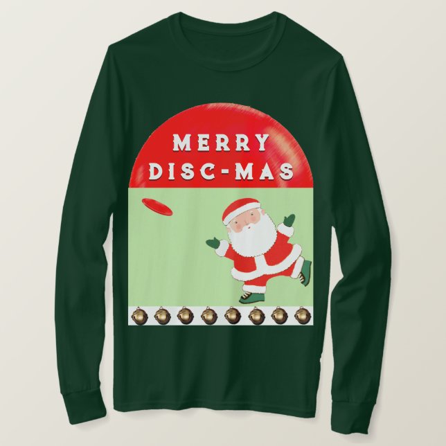Ultimate Frisbee Christmas T-Shirt (Design Front)
