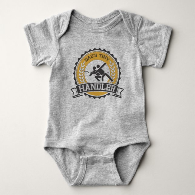 Ultimate Frisbee - Daddy's little Handler Baby Bodysuit (Front)