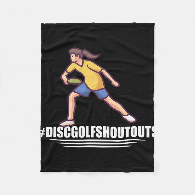 Ultimate Frisbee Disc Golf #discgolfshoutouts  Fleece Blanket (Front)