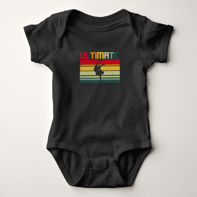 Ultimate Frisbee Disc Golf Freestyle Baby Bodysuit (Front)