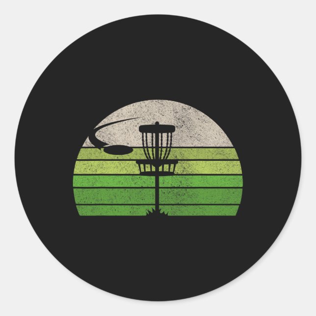 Ultimate Frisbee Disc Golf Tee Shirts For Men Co.  Classic Round Sticker (Front)