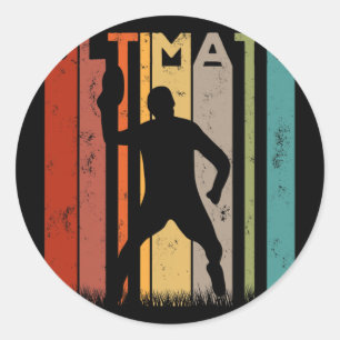 Ultimate Frisbee Frolf Disc Golf Player Flying Dis Classic Round Sticker